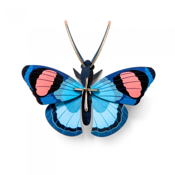 12 pièces Papillon 3D Autocollant , Bleu En Plastique Art Mural Papillon  Pour Domicile Décor, Mode en ligne