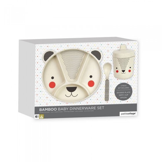 Coffret Repas Enfant En Bamboo Ours Vaisselle Kids